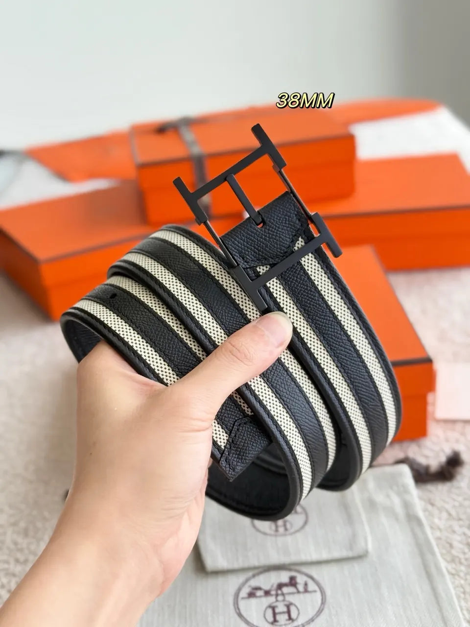 Hermes Hadrien 38 Reversible Belt - Hình 5