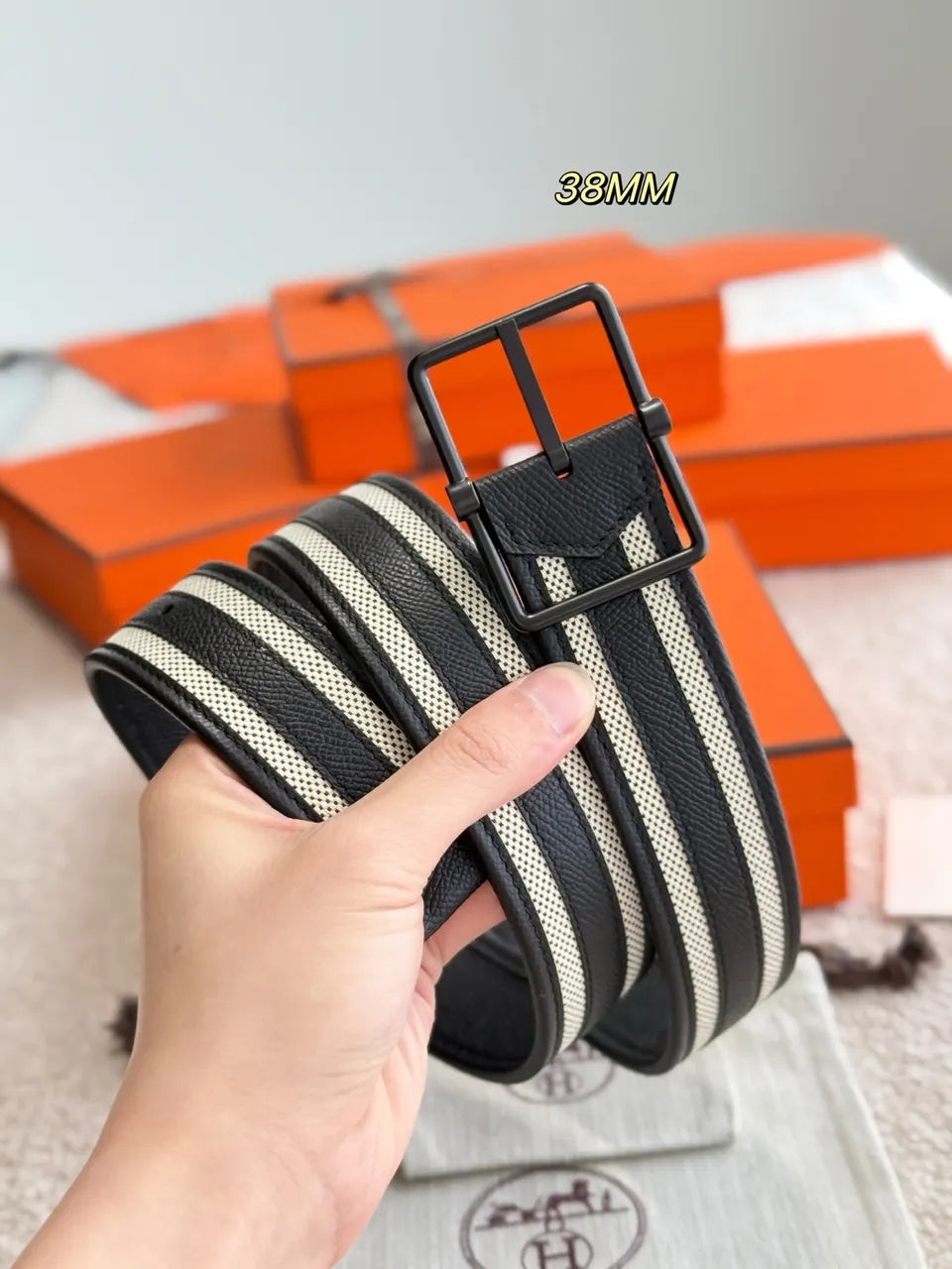 Hermes Saddle 38 Reversible Belt - Hình 5
