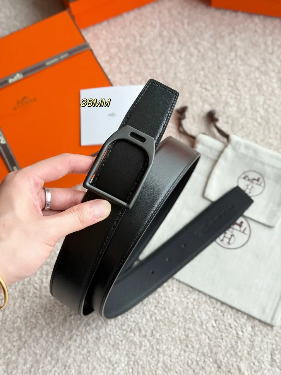 Hermes Jockey Buckle Belt - Hình 4