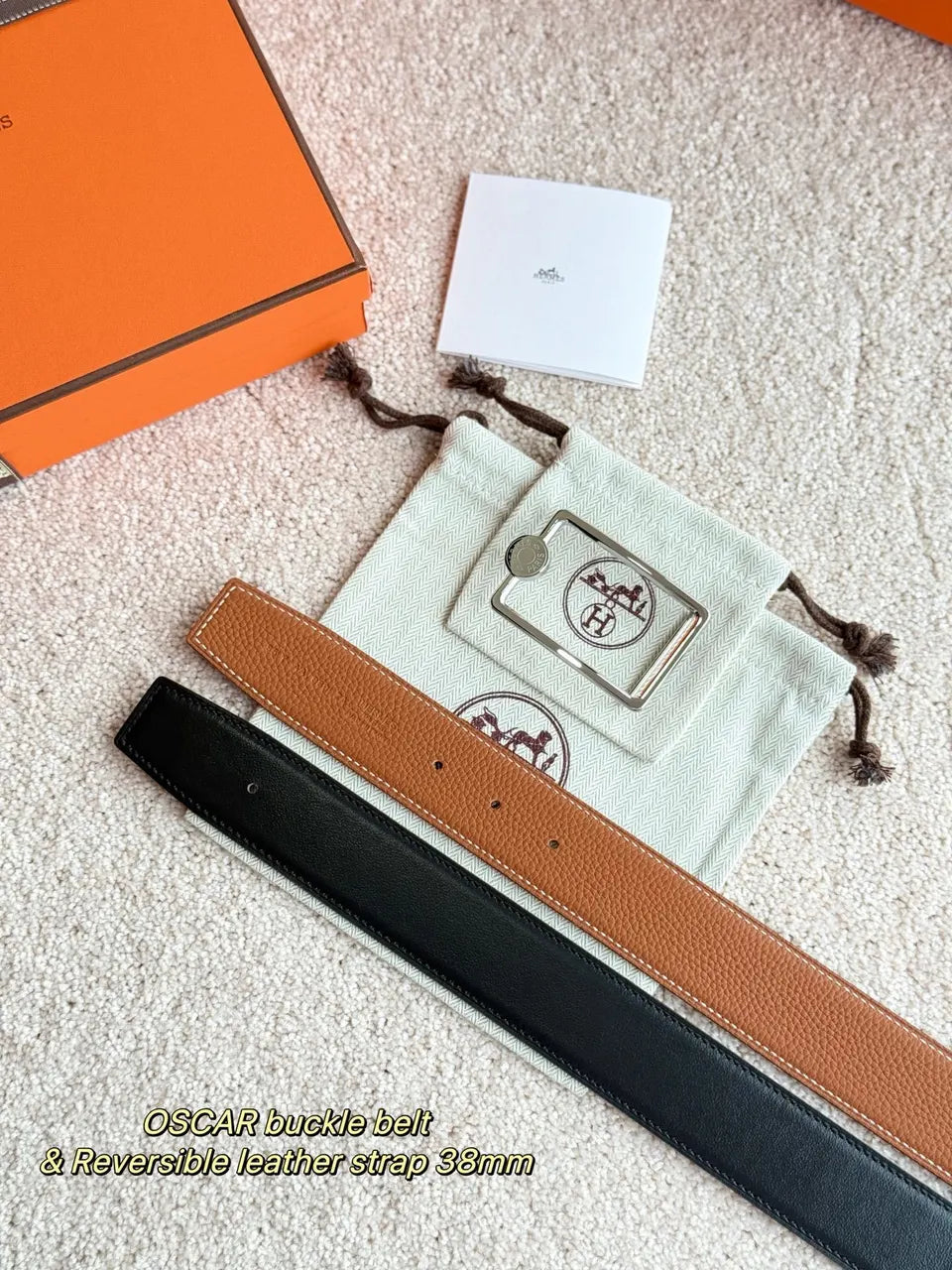 Hermes Oscar Reversible Belt