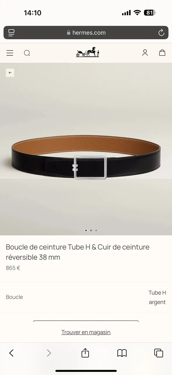 Hermes Reversible Black Brown Belt