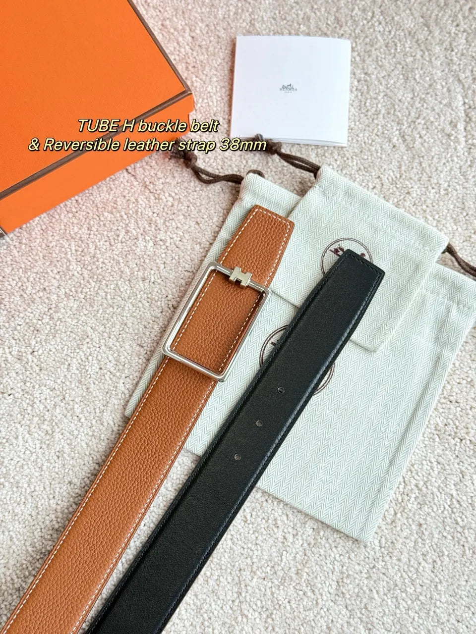 Hermes Reversible Black Brown Belt - Hình 4