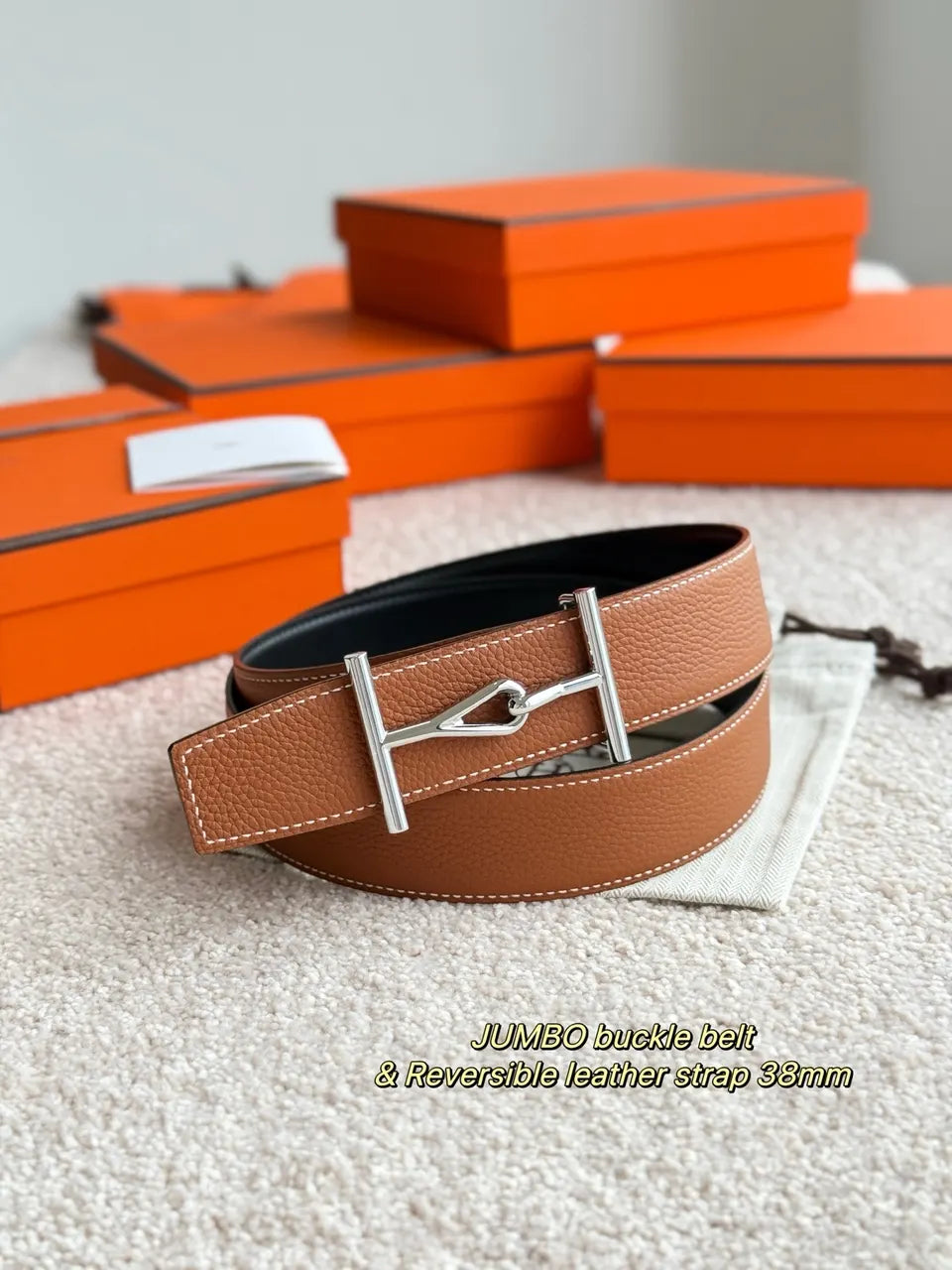 Hermes Jumbo Reversible Belt - Hình 2