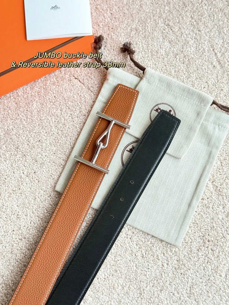 Hermes Jumbo Reversible Belt - Hình 3