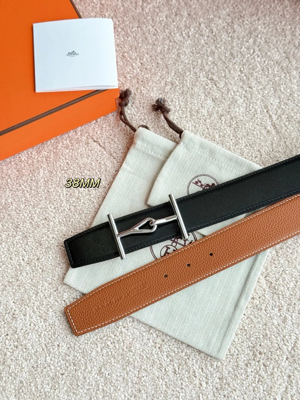 Hermes Jumbo Reversible Belt - Hình 4
