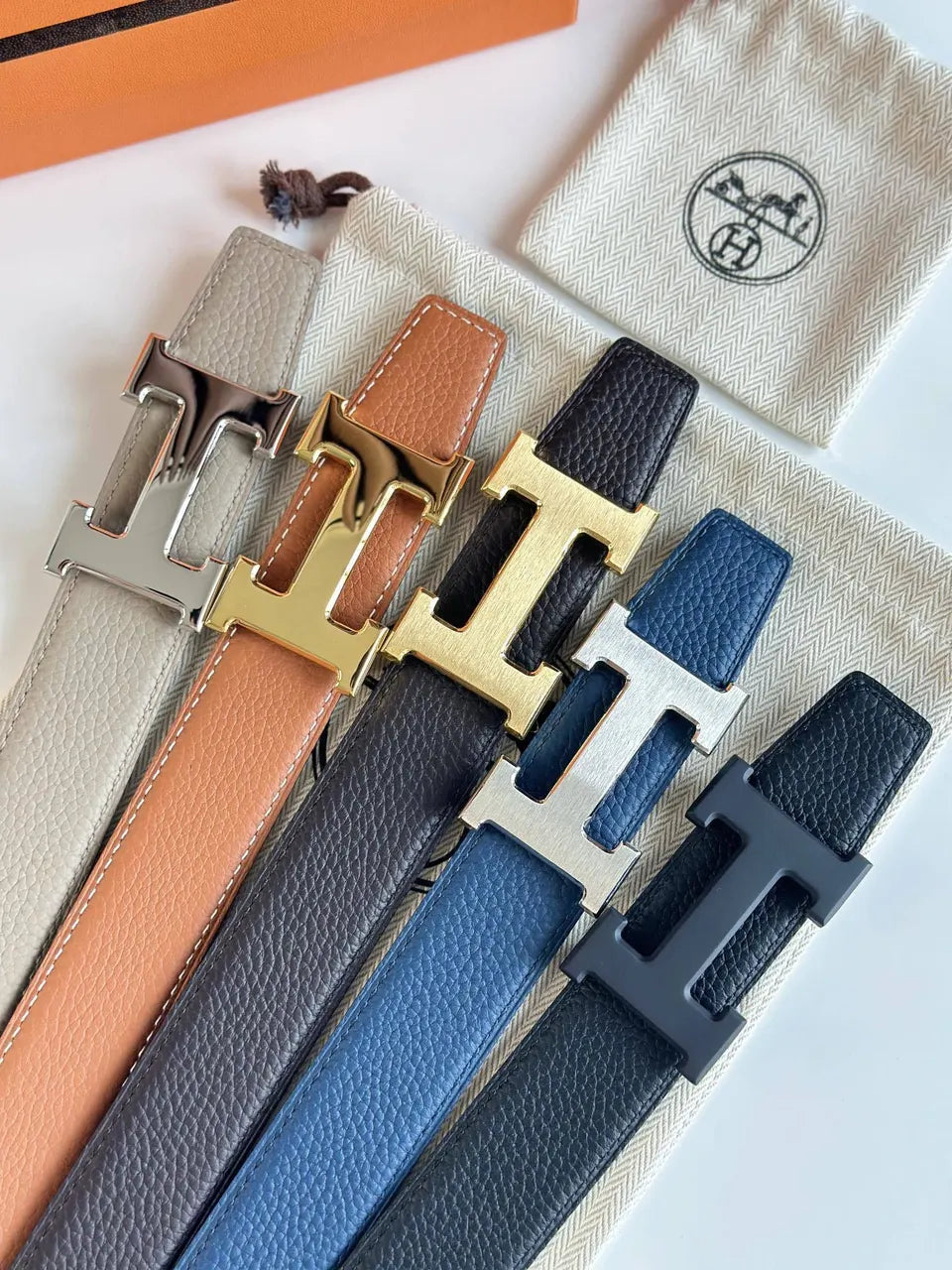 Hermes Multicolor Leather Belt - Hình 2