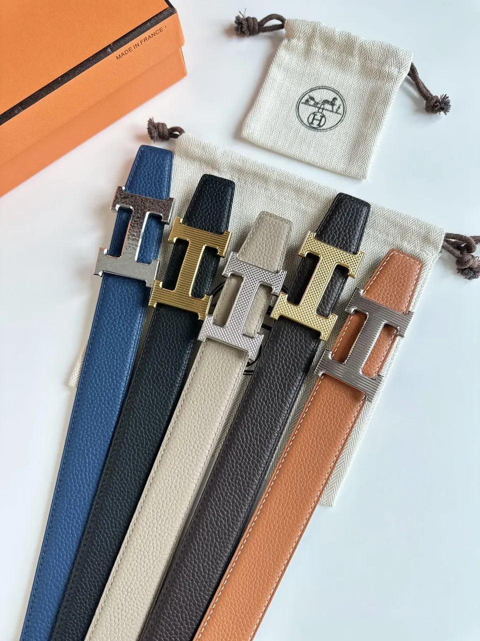 Hermes Multicolor Leather Belt - Hình 3