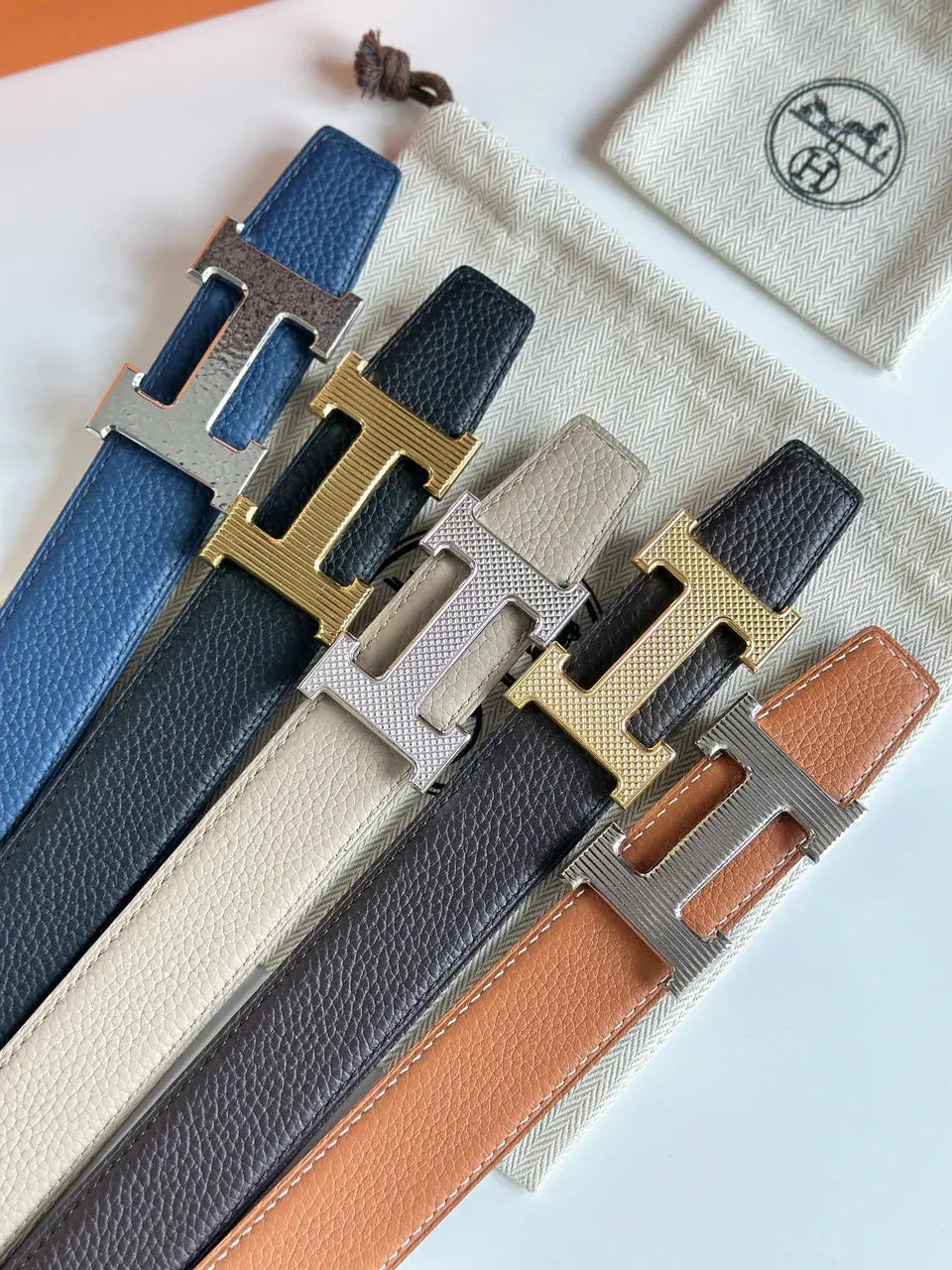 Hermes Multicolor Leather Belt - Hình 4