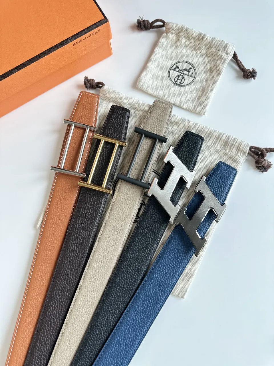 Hermes Multicolor Leather Belt - Hình 5
