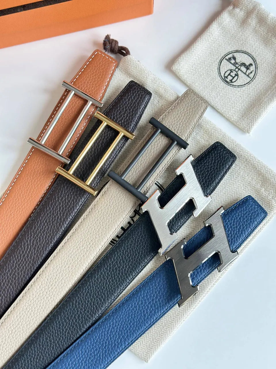 Hermes Multicolor Leather Belt - Hình 6