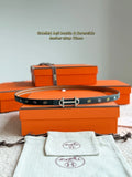 Hermes Gamma Black Leather Belt