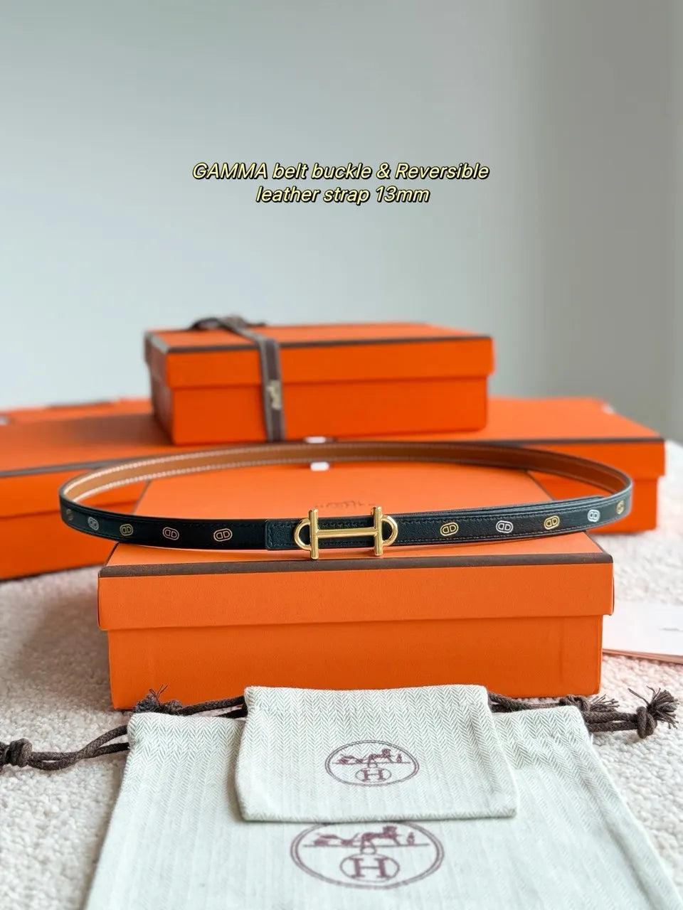 Hermes Gamma Reversible Belt