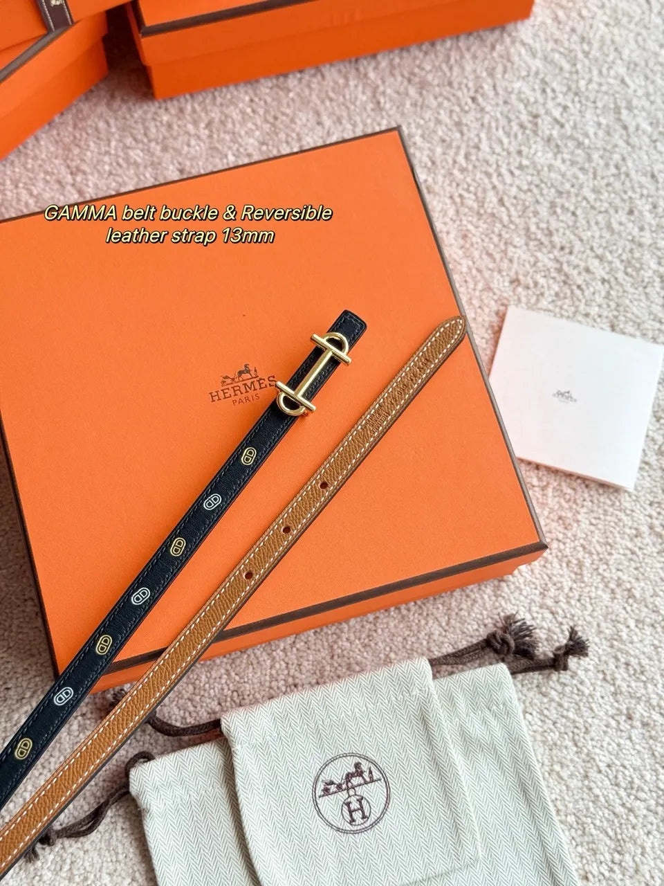 Hermes Gamma Reversible Belt - Hình 2