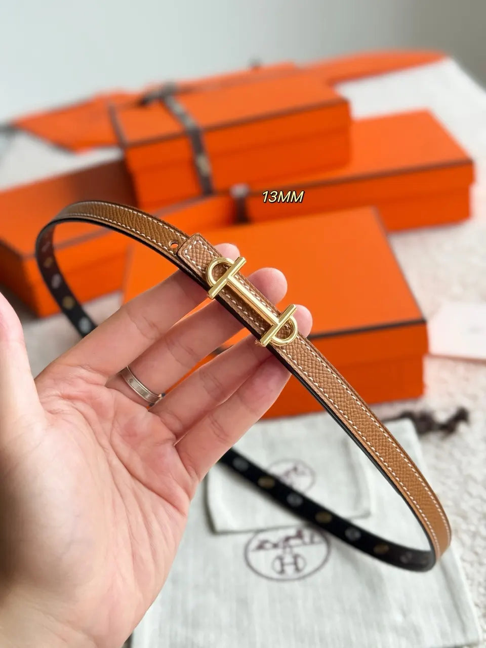 Hermes Gamma Reversible Belt - Hình 3