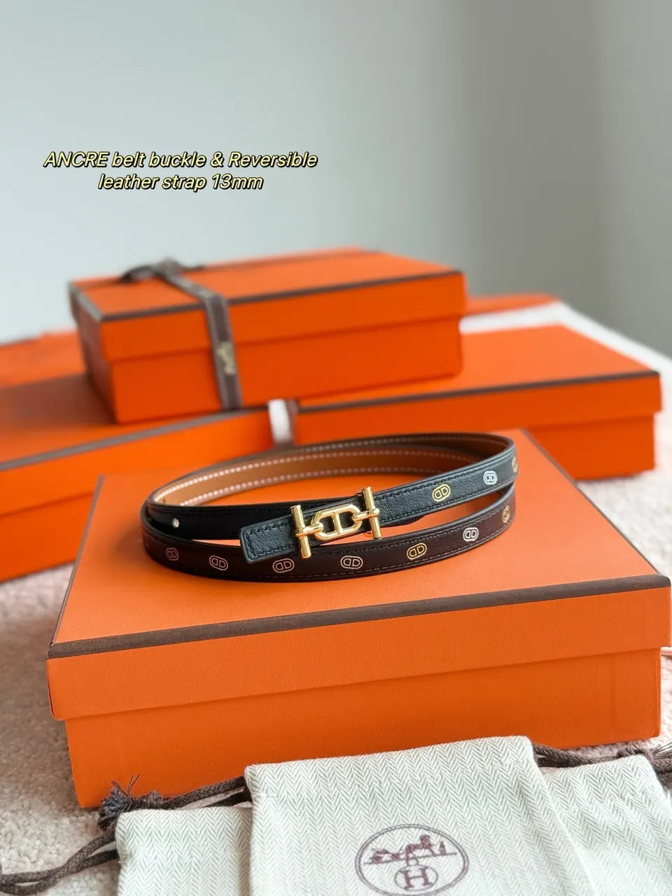 Hermes Ancre Reversible Belt - Hình 2