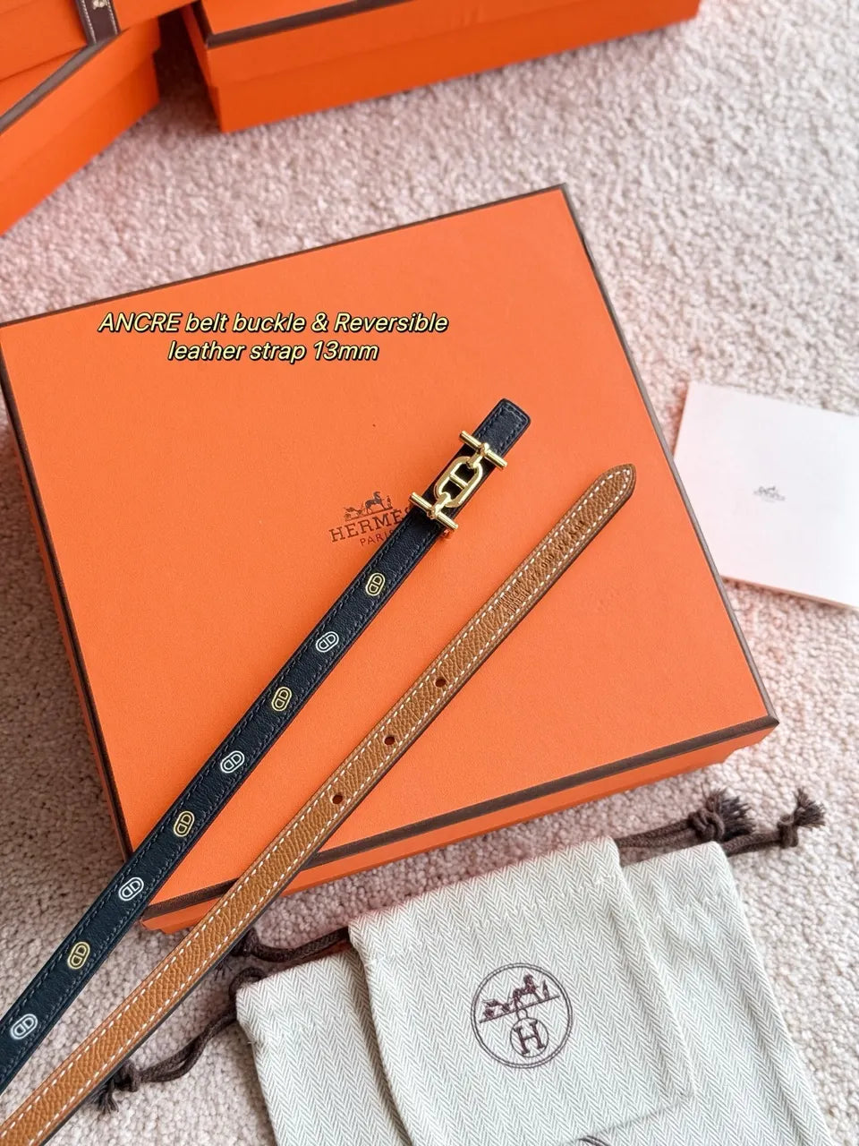 Hermes Ancre Reversible Belt - Hình 3