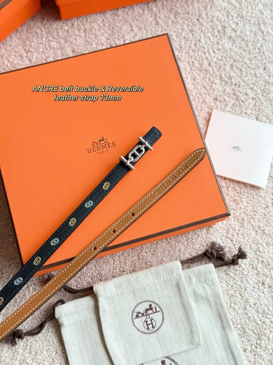 Hermes Ancre Reversible Belt - Hình 3