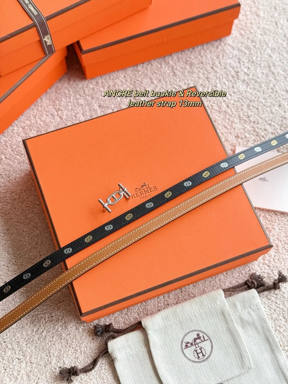 Hermes Ancre Reversible Belt - Hình 4