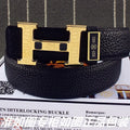 Hermes Gold H Crocodile Belt