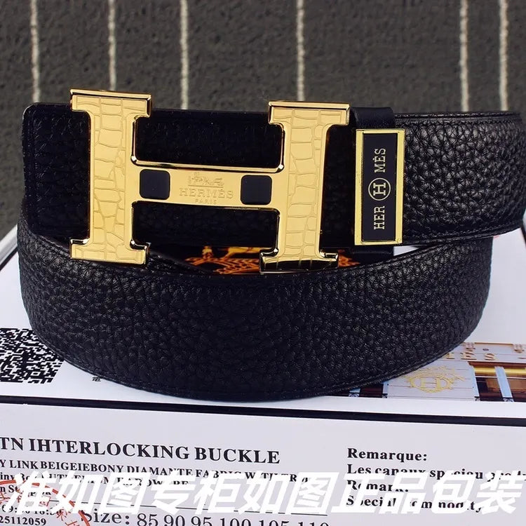 Hermes Gold H Crocodile Belt