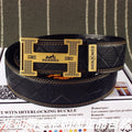 Hermes Textured Black Leather Belt