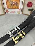 Hermes Black Woven Leather Belt