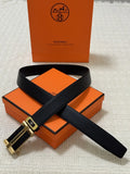 Hermes Black Grained Leather Belt