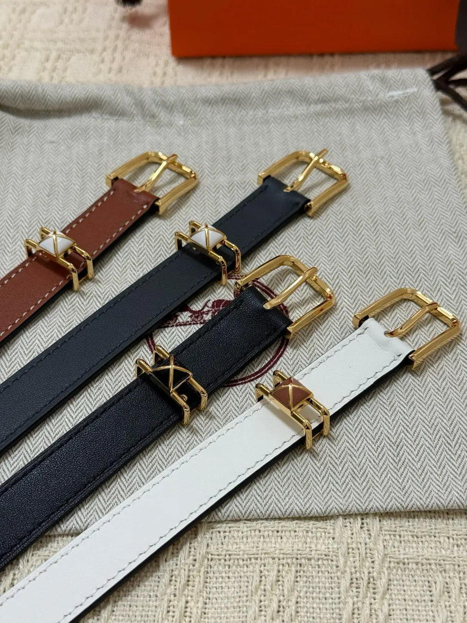 Hermes Swift Leather Belt - Hình 3