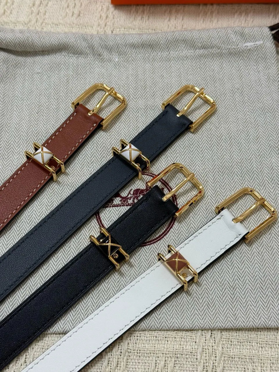 Hermes Swift Leather Belt - Hình 4