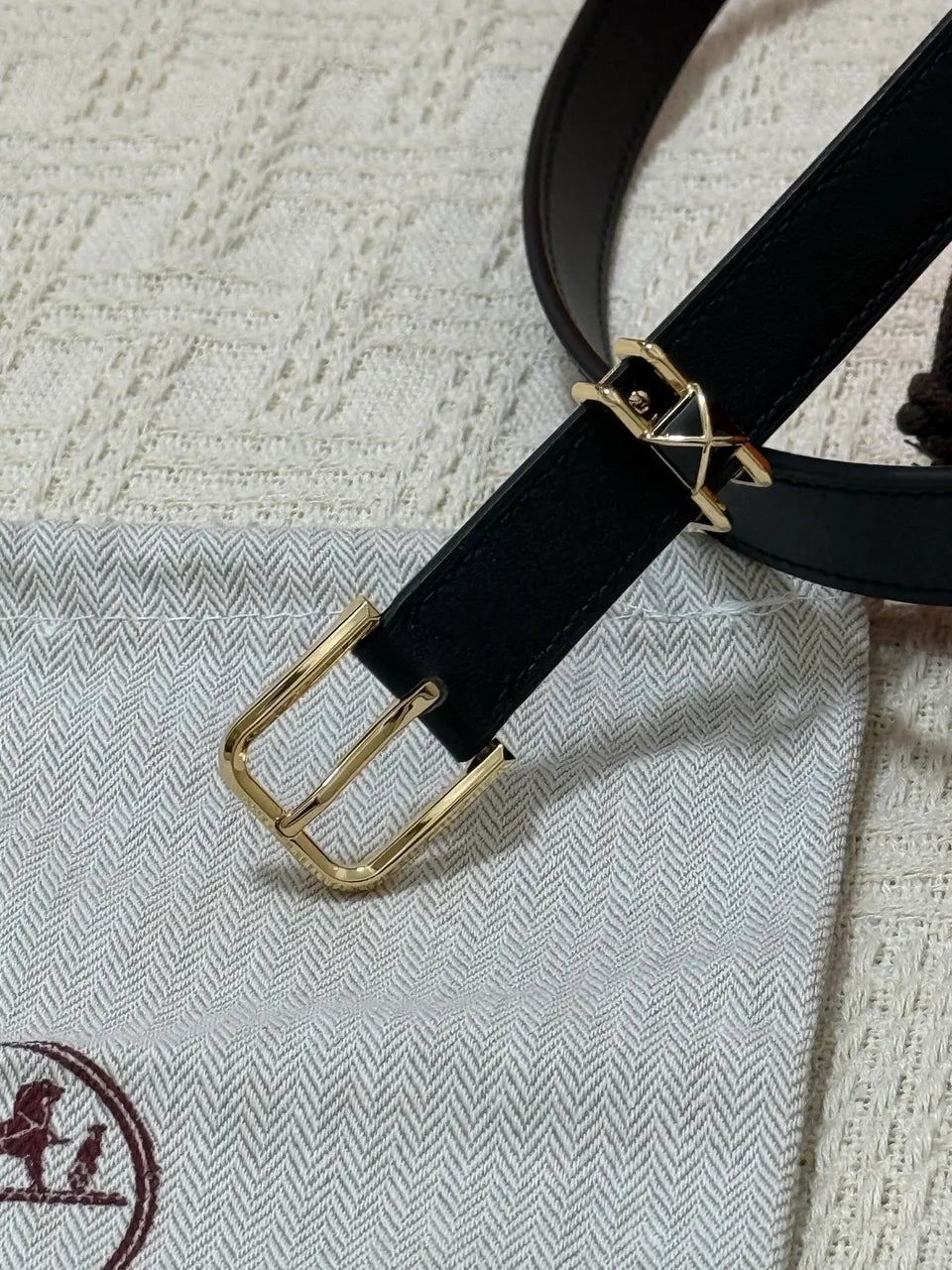 Hermes Swift Leather Belt - Hình 5