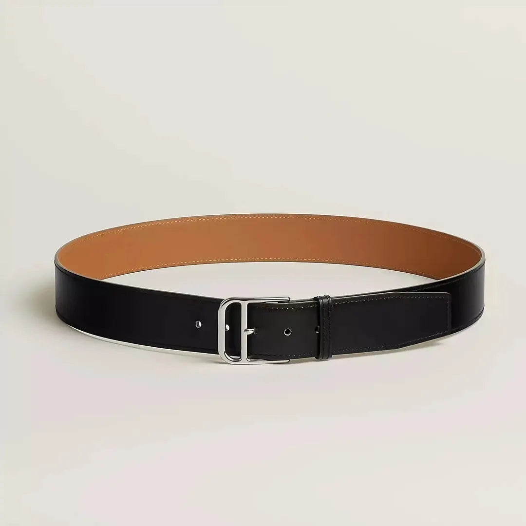 palladium Hermes Black Leather Belt