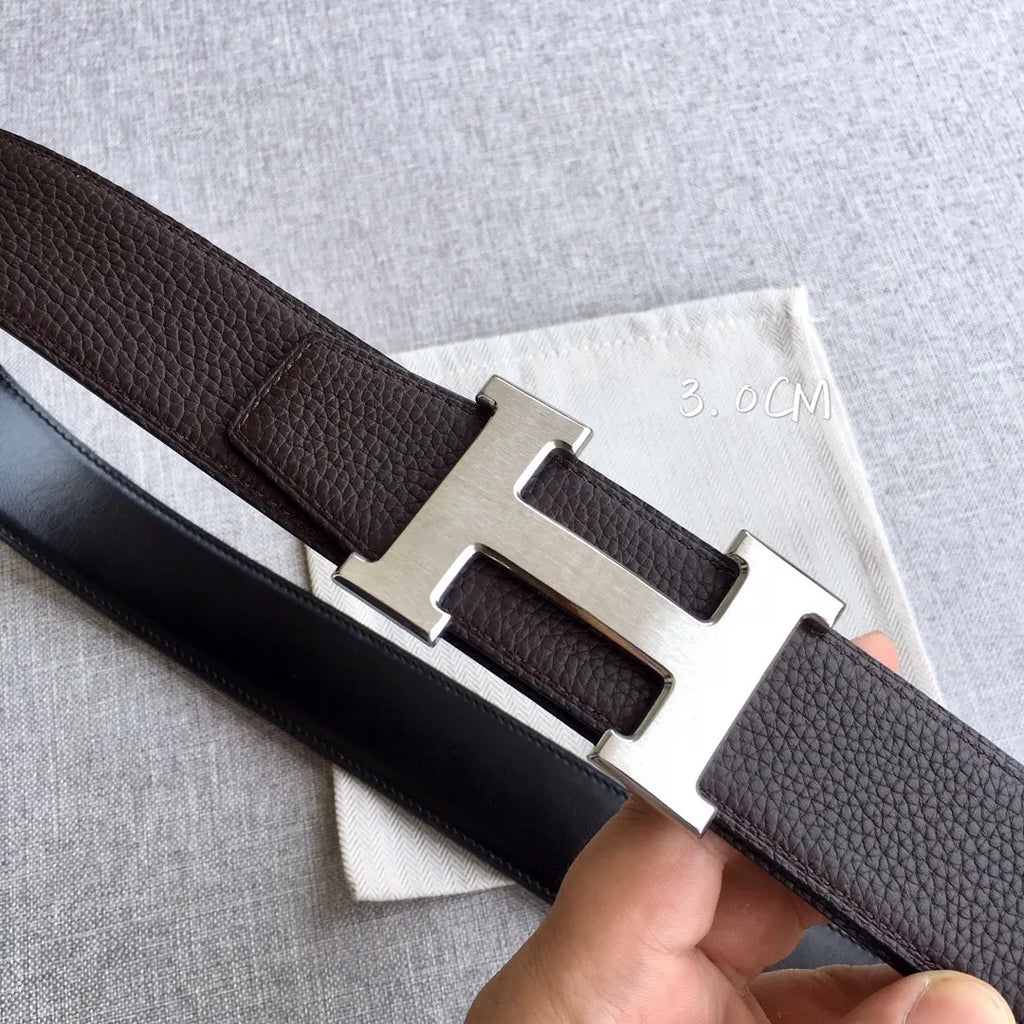 Hermes Brown Togo Leather Belt