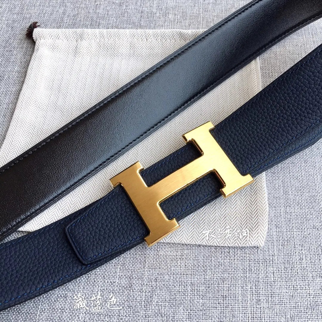 Hermes Navy Togo Belt - Hình 2