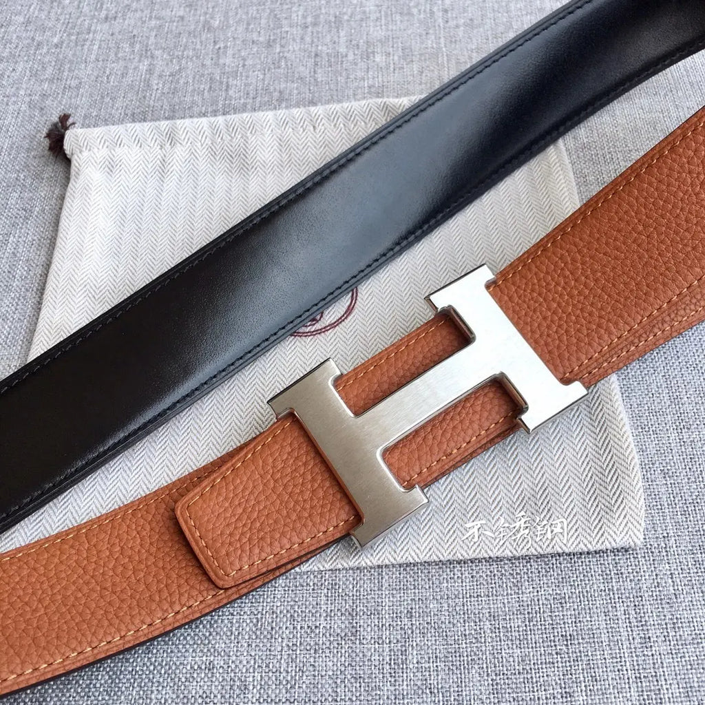 Hermes Togo Leather Belt - Hình 2