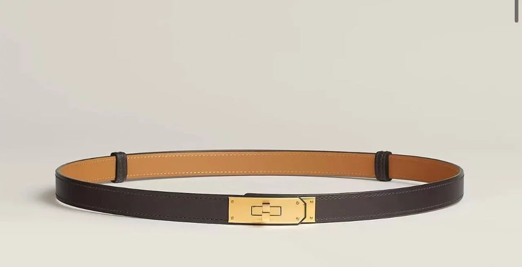 Hermes Kelly Brown Leather Belt