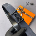 Hermes Blue Grain Leather Belt