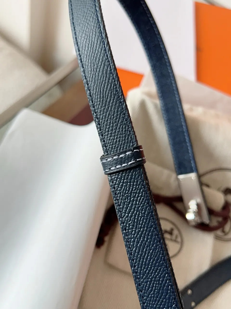Hermes Denim Kelly Belt - Hình 7