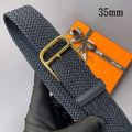 Hermes Black Woven Elastic Belt