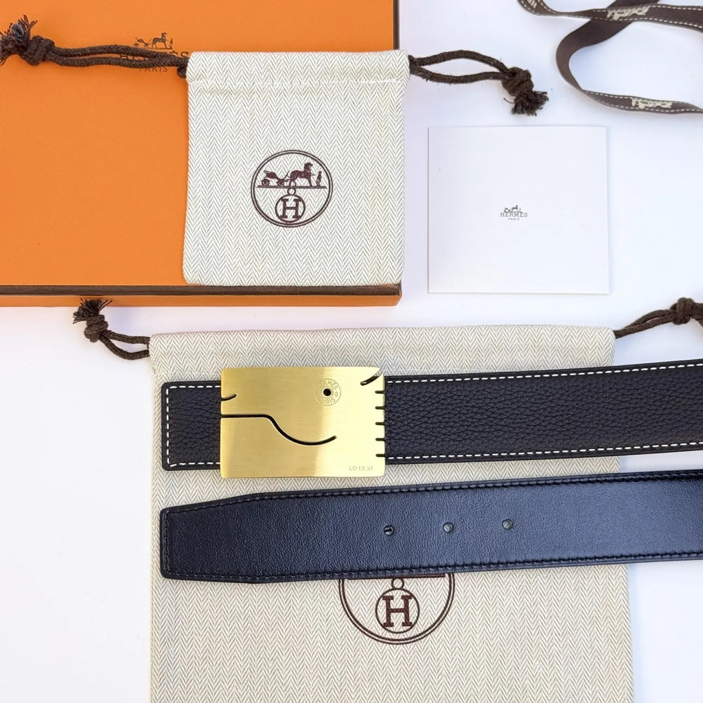 Hermes Gold Smile Belt - Hình 4