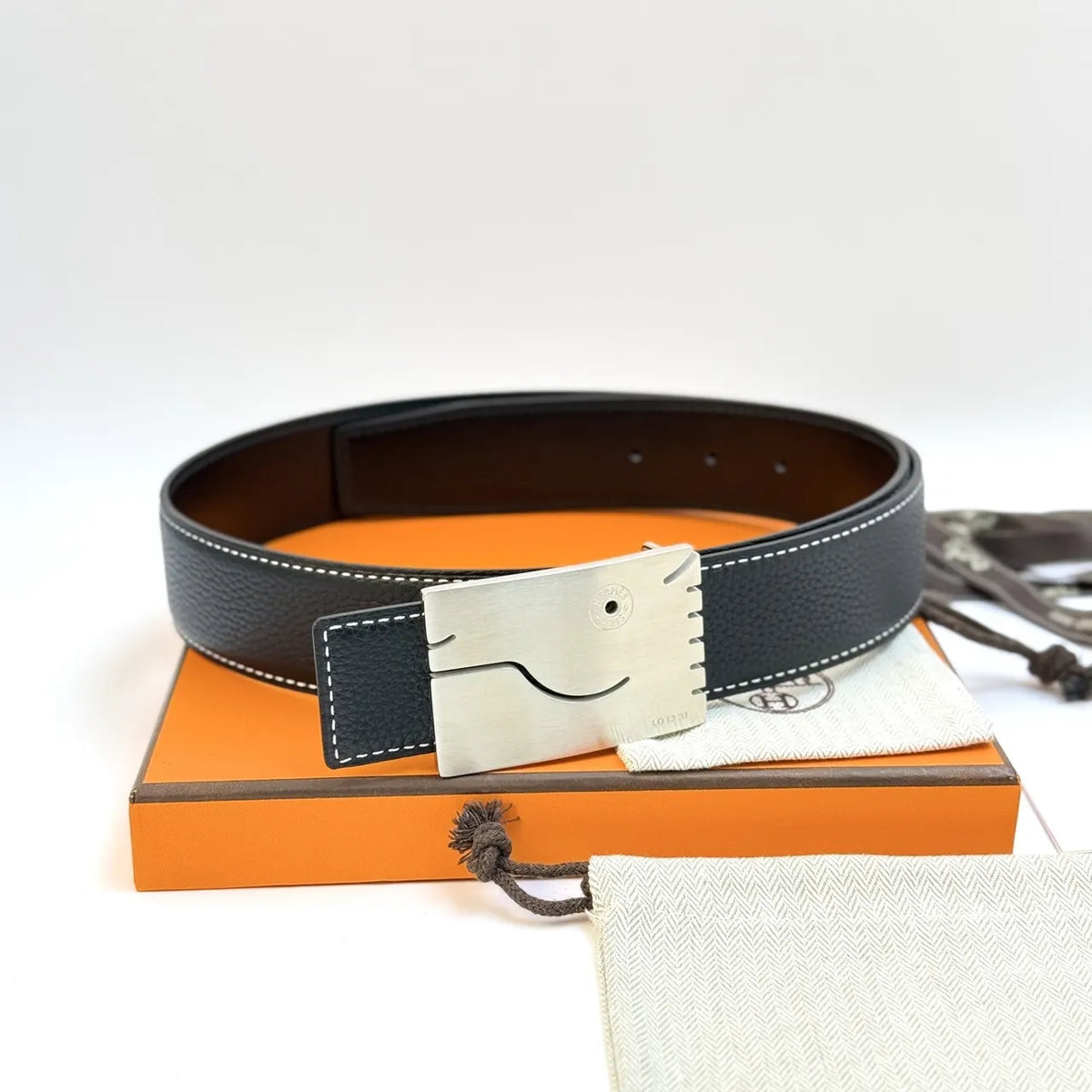Hermes Silver Smile Belt - Hình 2