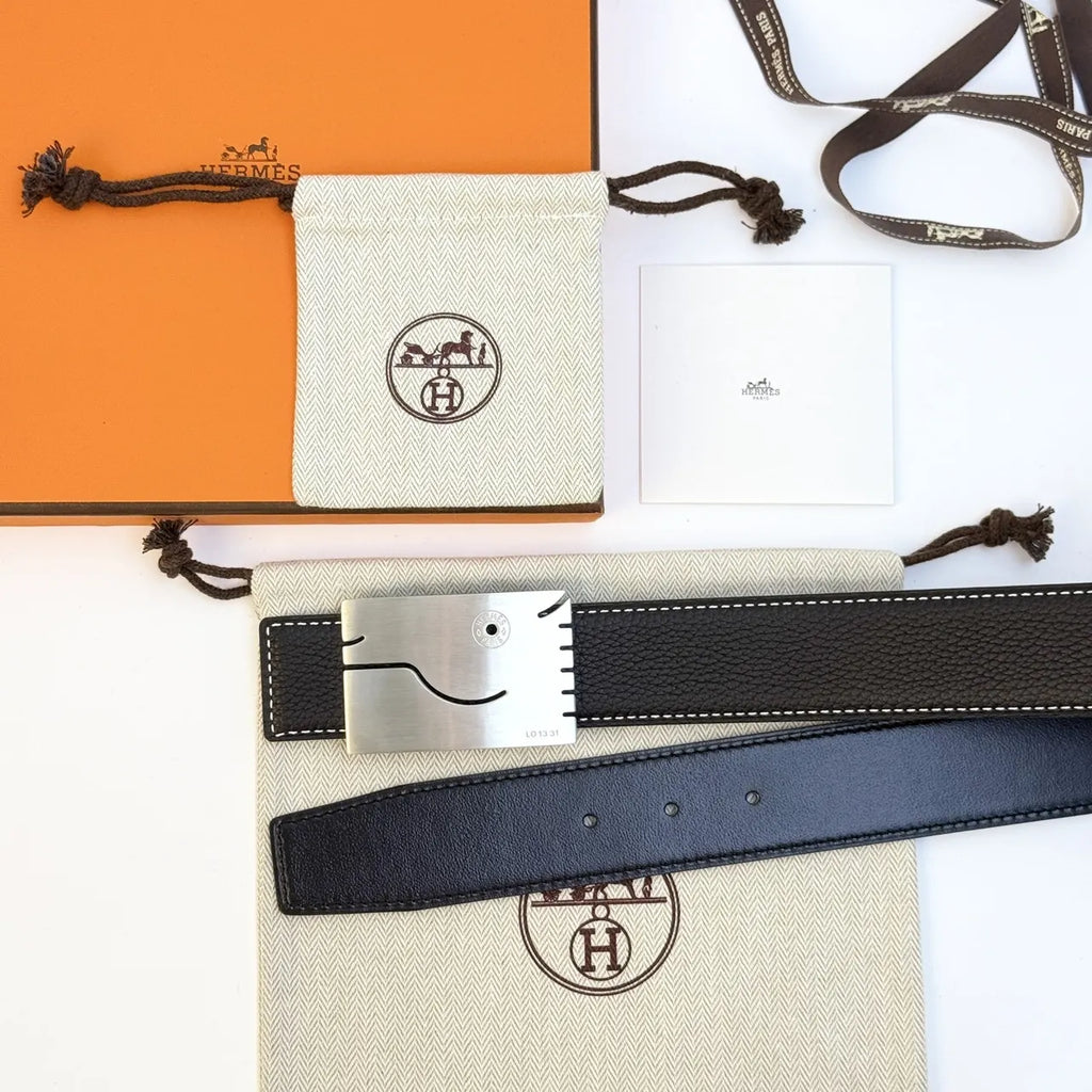 Hermes Silver Smile Belt - Hình 4
