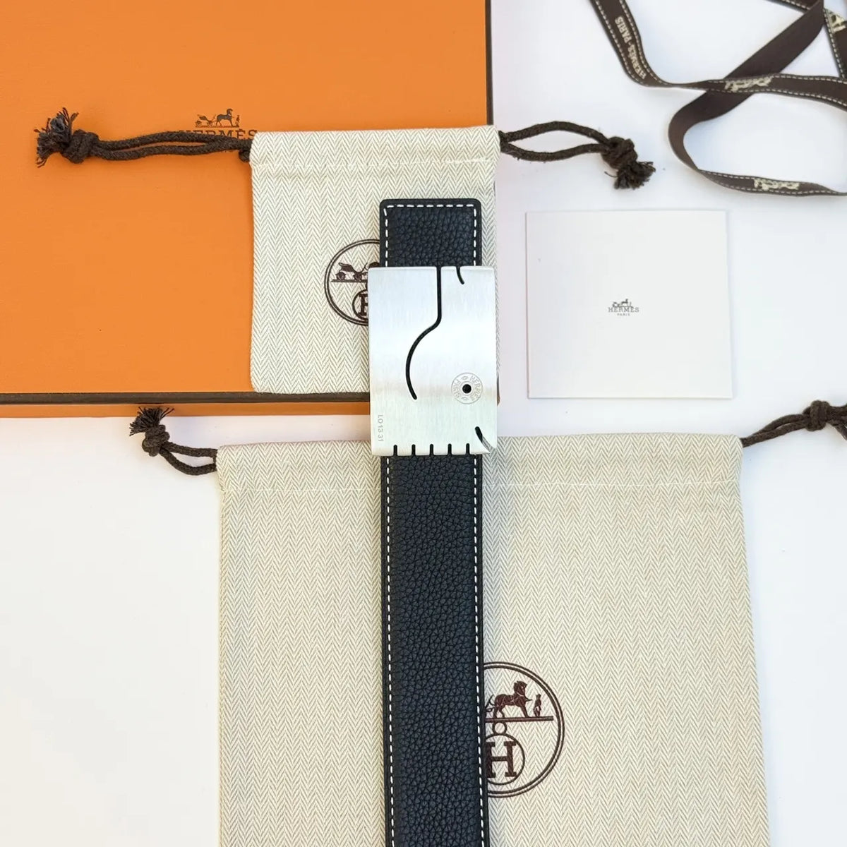 Hermes Silver Smile Belt - Hình 5