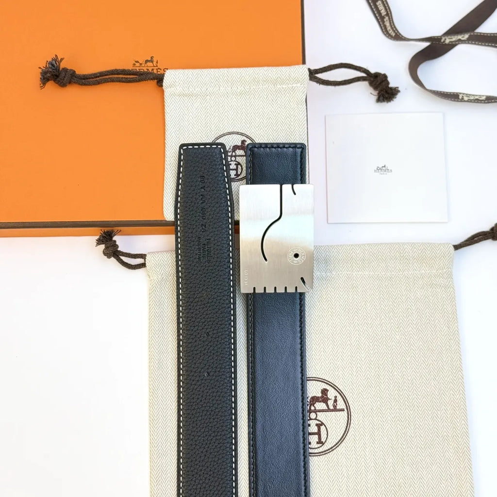 Hermes Silver Smile Belt - Hình 6