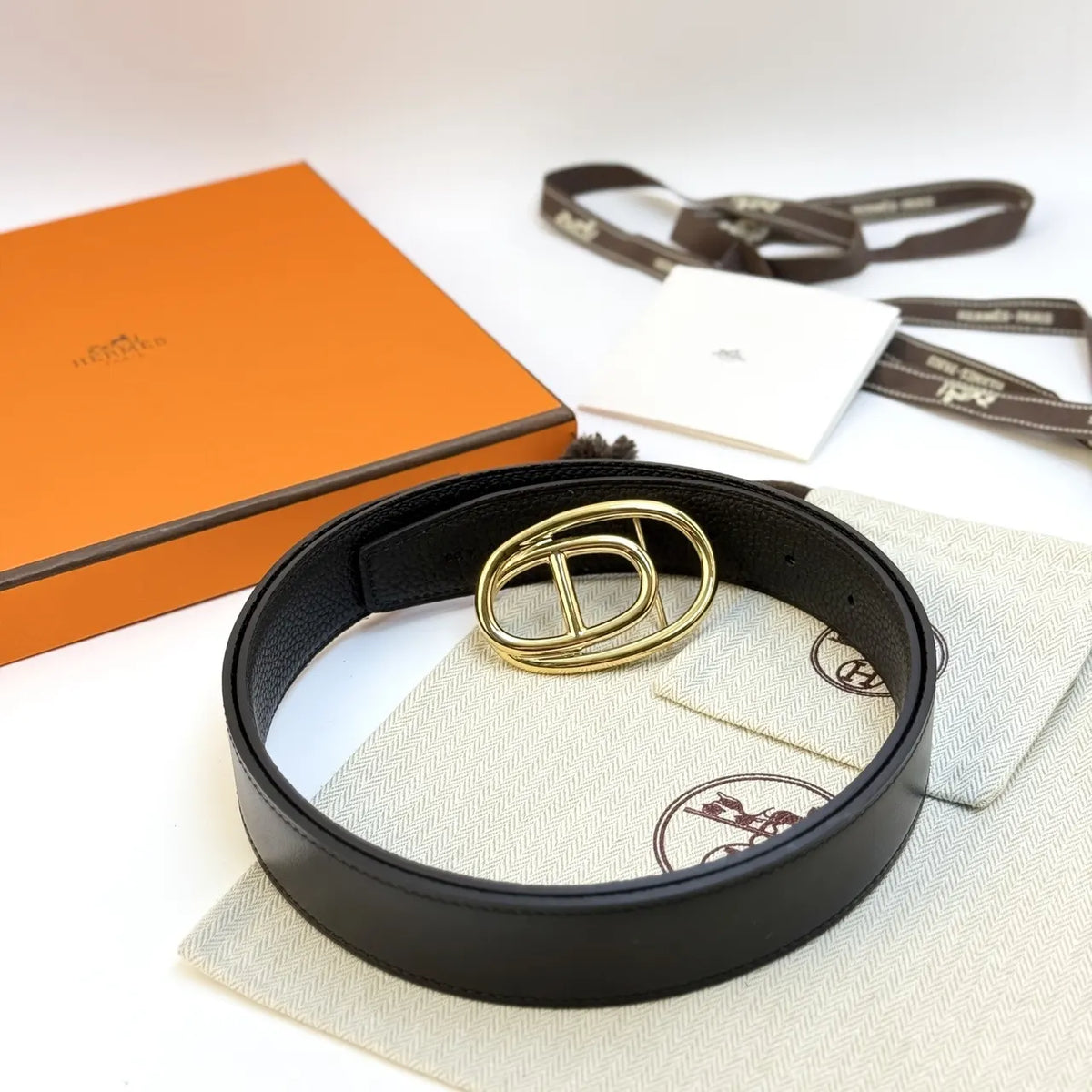 Hermes Black Odyssee Belt