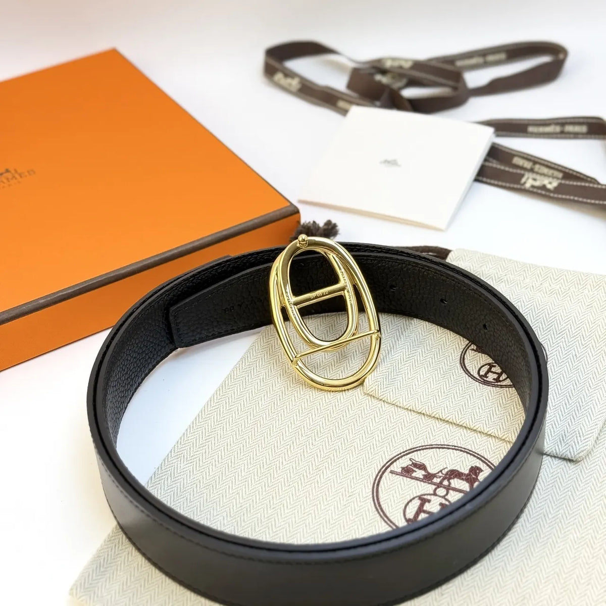 Hermes Black Odyssee Belt - Hình 2