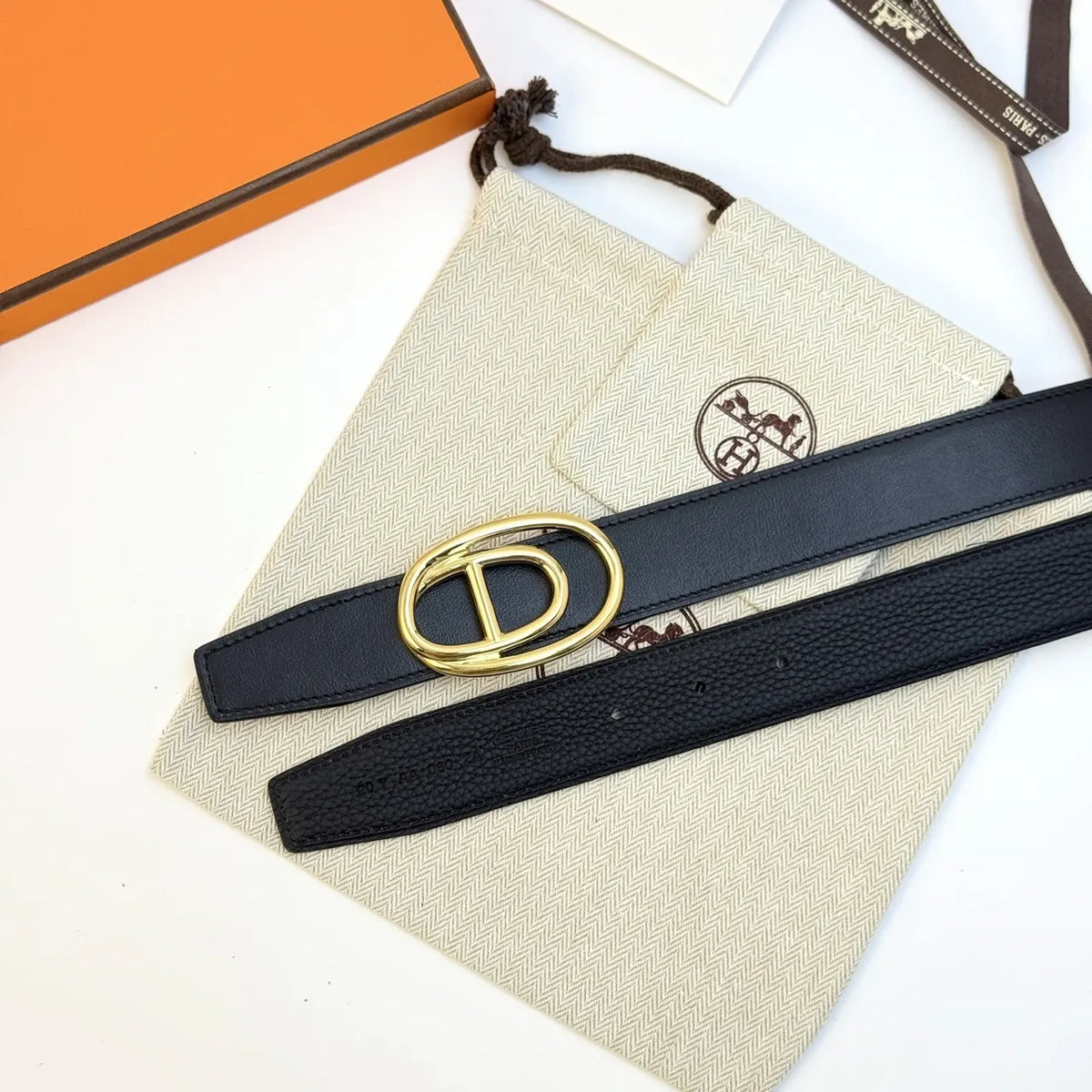 Hermes Black Odyssee Belt - Hình 6
