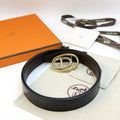 Hermes Black Odyssee Reversible Belt