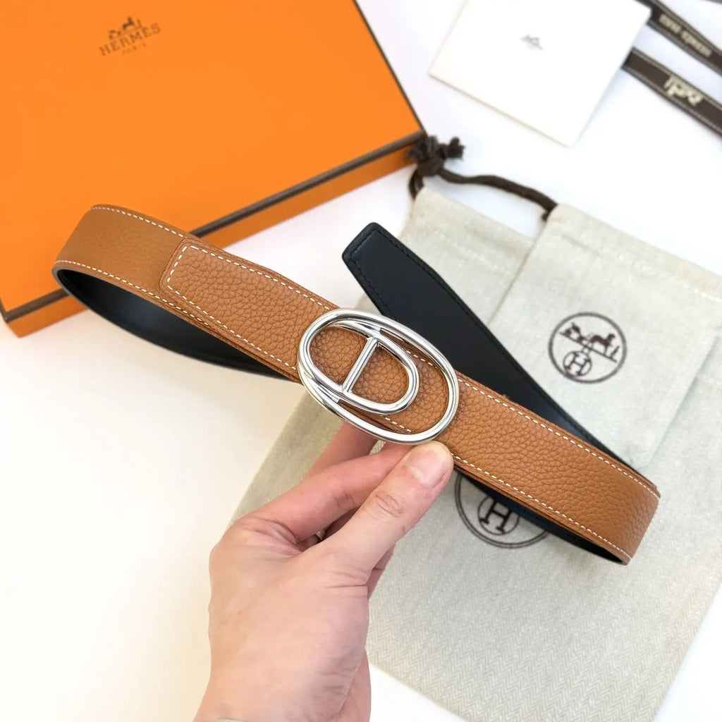 Hermes Black Brown Belt - Hình 4