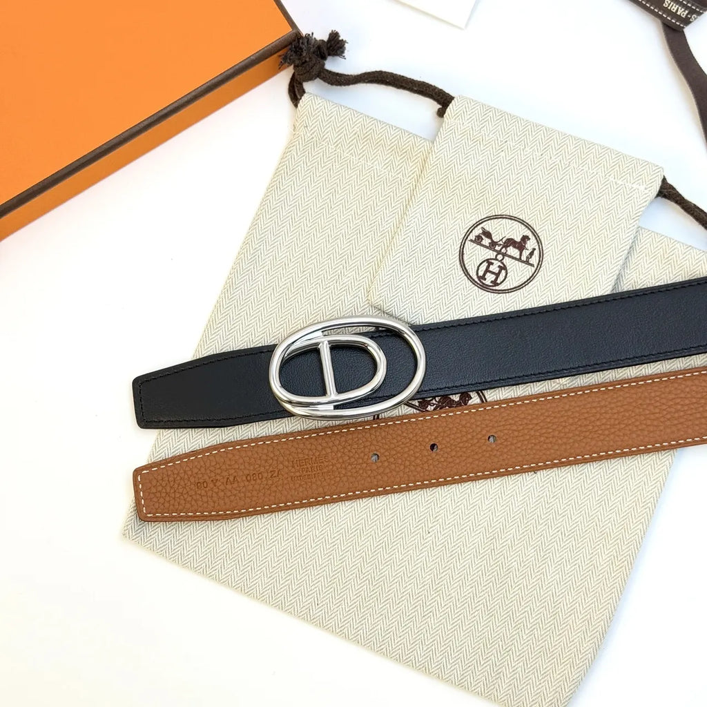 Hermes Black Brown Belt - Hình 6