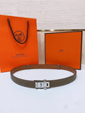 Hermes Olive Grain Leather Belt